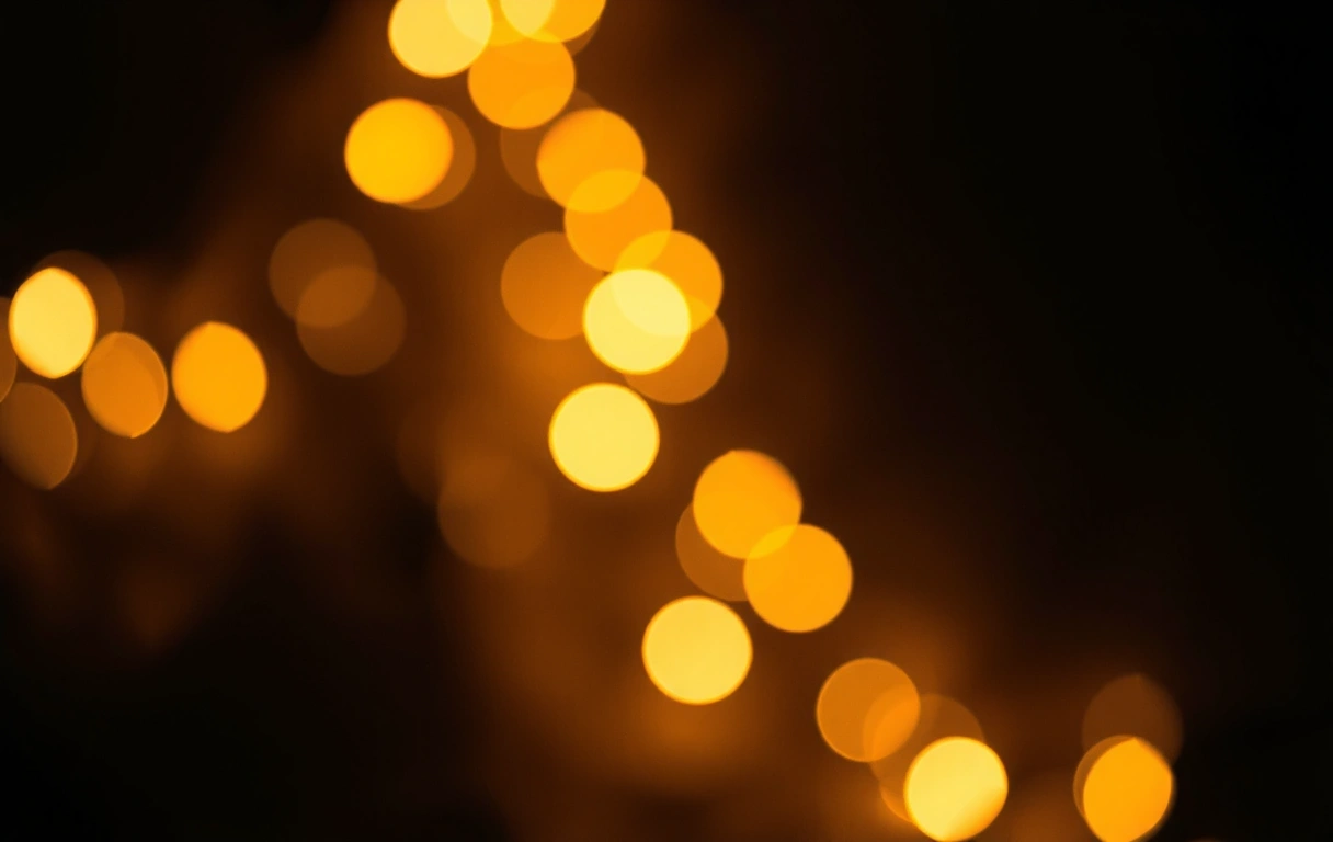 Abstract golden bokeh background